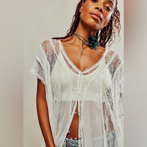 Free People Farrah Lace Top